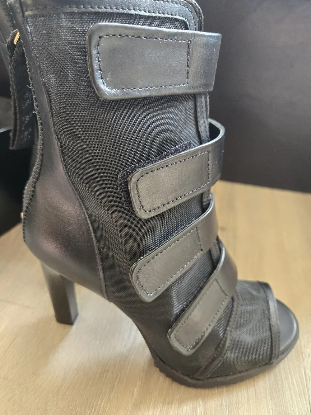 DKNY Blake Mesh Peep-Toe Platform Heel Sandals